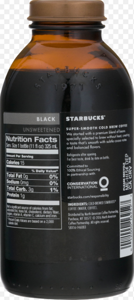 Starbucks Cold Brew Coffee, Black Unsweetened, 11 oz Glass Bottles, 6 Count  Black Unsweetened 11 Fl