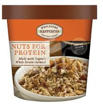 Wholesome Happiness Oatmeal Cups Hot Cereal + Nuts 70% Organic