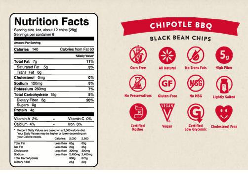Beanitos Black Bean Chip (Chipotle BBQ) - 6/6 oz