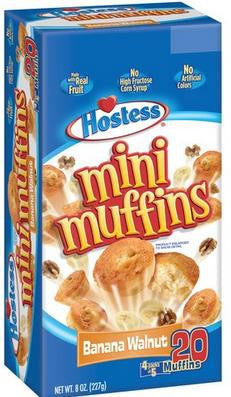 Hostess Muffins Mini Banana Nut 5ctFOA 2 OZ