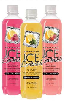 ICE Flavored Spakling Water LEMONADE Pack , PET - 18/ 17oz