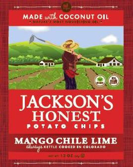 Jacksons Honest Chips Mango Chile Lime Coconut Oil At least 70% Organic 1.2 oz