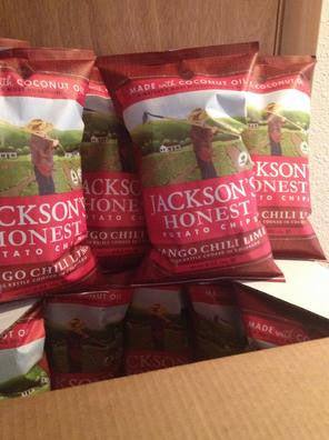 Jacksons Honest Chips Mango Chile Lime Coconut Oil At least 70% Organic 1.2 oz