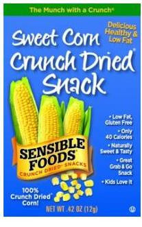 Sensible Foods Crunch Dried Sweet Corn - 12/1.3 oz