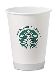 Starbucks 12oz Paper Cup  SETS OF(25)