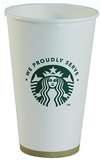 Starbucks 16oz Paper Cup  SETS OF(25)