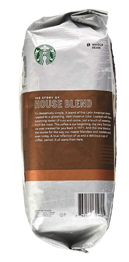 Starbucks  Starbucks House Blend Whole Bean Coffee, 40oz bag