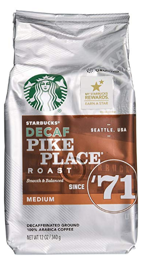 Starbucks Decaf Pike Place Roast, Ground bag, 12oz