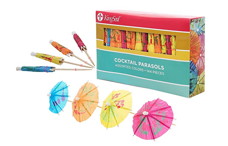 KingSeal 4 Inch Umbrella Parasol Cocktail Picks (144)