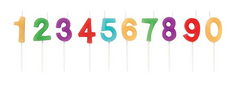 Wilton Candle Pick Set, 3-Inch, Numerals Rainbow (1) set