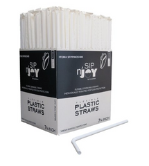 Crystalware Flexible Plastic Drinking Straws