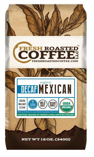 Fresh Roasted Coffee Organic Mexican Swiss Water Decaf Coffee  (1)Bag  2 LBS