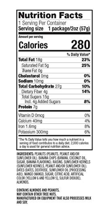 Kar's All energy Unsalted Trail Mix 48/2oz