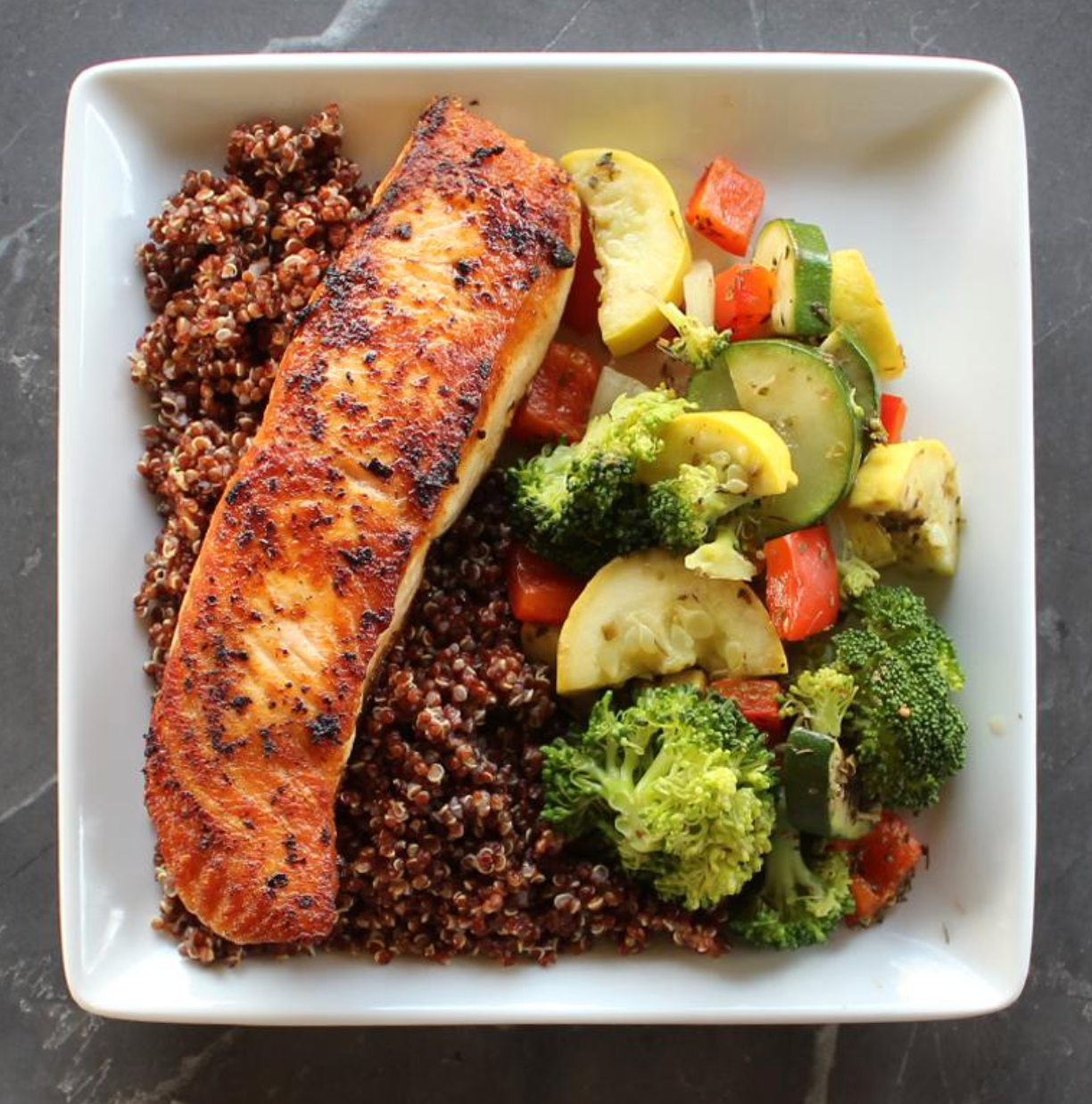 Compound Butter Seared Norwegian Salmon Bowl