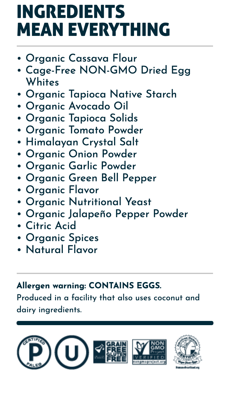 Lesser Evil Egg White Curls - Huevos Rancheros  24/1.5oz