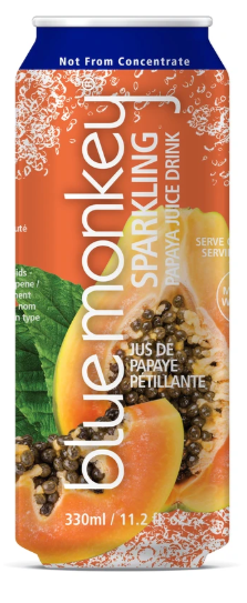 Blue Monkey Sparkling Papaya Juice 12/11.2oz