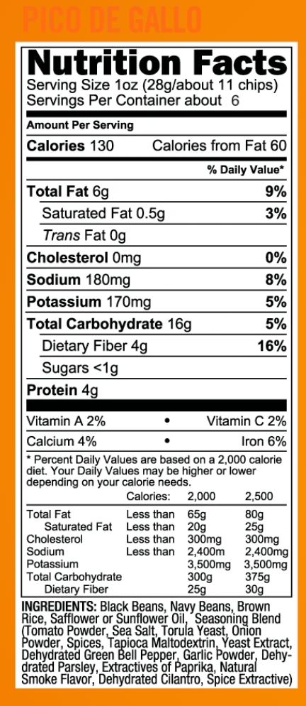 Beanfields  PICO DE GALLO BEAN CHIPS 24 Case/1.5 oz