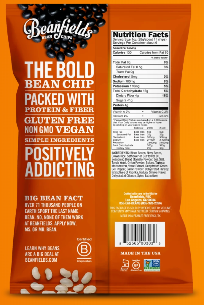 Beanfields  PICO DE GALLO BEAN CHIPS 24 Case/1.5 oz
