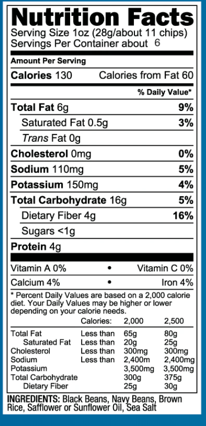Beanfields SEA SALT BEAN CHIPS 24 Case/1.5 oz
