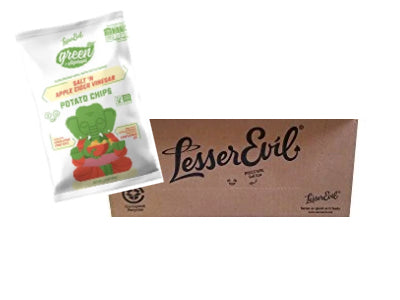 Lesser Evil Kettle Chips Green Elephant Apple Cider Vinegar 24/1.5oz