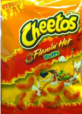 CHEETOS® REDUCED FAT  flaming hot PUFFS whole grain 72/0.7 oz