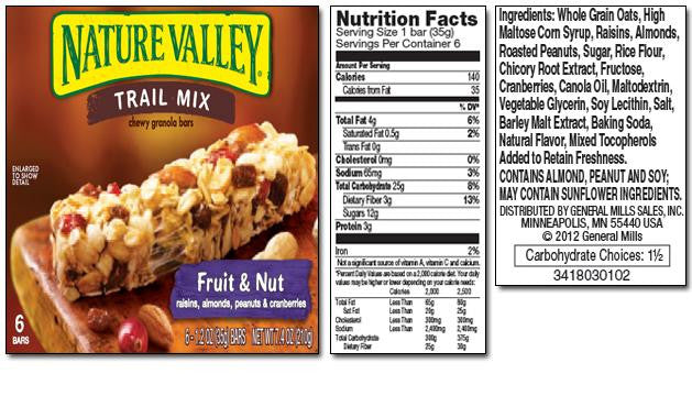 Nature Valley Trail Mix Crewy Fruit  & Nut  Bars 30ct / 1.2oz