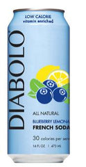 Diabolo Lightly Carbonated French Soda Blueberry Lemonade 16 oz