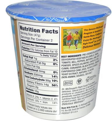 Dr. McDougall's Black Bean and Rice Soup in a Cup