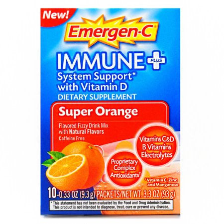 Emergen-C IMMUNE + SUPER ORANGE (10 ct)