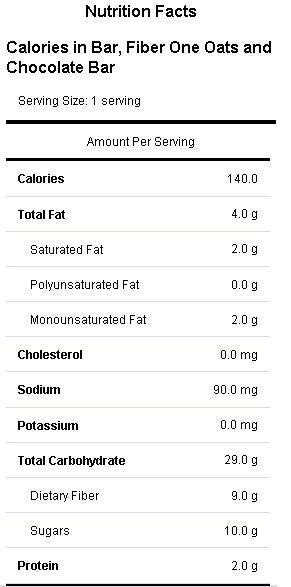 Fiber One Oats  & Chocolate Bar 16/1.4 oz