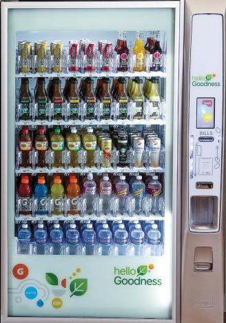 Crane Bevmax Media 6 Hello Goodness Beverage Vending Machine ...