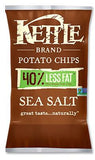 Kettle Brand Potato 40% Less Fat  Sea Salt   4/8oz bag