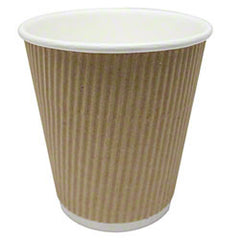 Karat® Kraft Ripple Paper Hot Cup - 8 oz. ITEM # LLC-KRC508