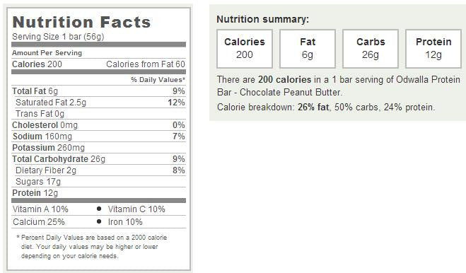 Odwalla Protein Bars, Chocolate Peanut Butter 15/ 2.0 oz