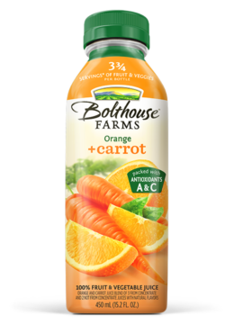 Bolthouse ORANGE + CARROT  ( 450 ML) 15.2 OZ  6/case