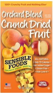 Sensible Foods Crunch Orchard Blend Dried Fruit -  12/1.3 oz