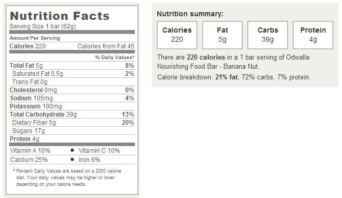 Odwalla Protein Bars, Nourishing Food Bar - Banana Nut 15/ 2.0 oz