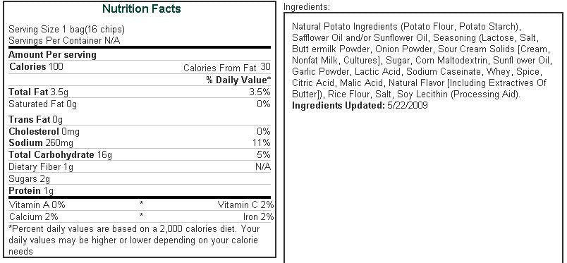 Pop Chips Sour Cream & Onion - 24/0.8 oz