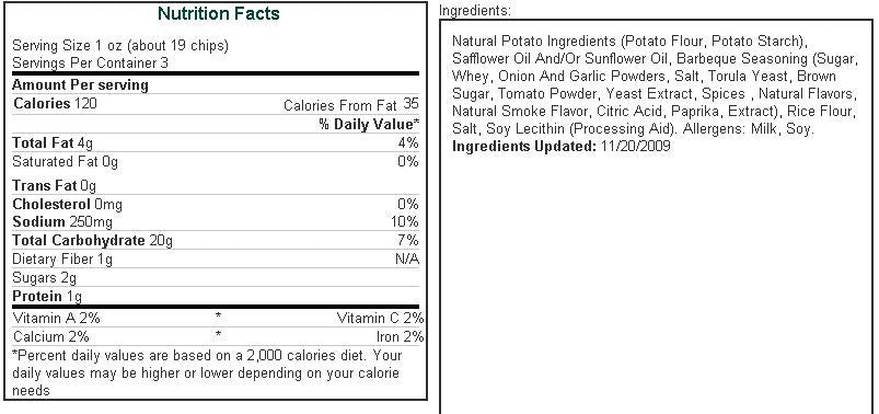 Pop Chips Barbeque Chips - 24/0.8 oz
