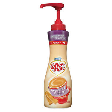 Nestle Coffee-mate Liquid Creamer Pump, Sweetened Original (21 oz.)