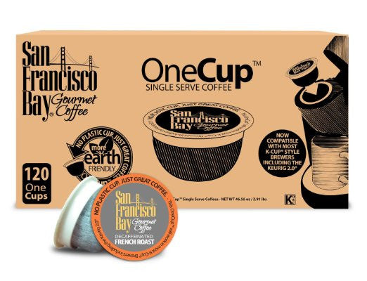 San Francisco Bay Coffee Decaf French Roast Single Cups - 12/6/4.65 oz