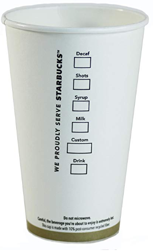 Starbucks 12oz Paper Cup  SETS OF(25)