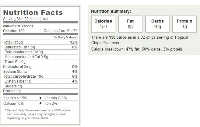 Tropical  Plantains Chips - 1.2 oz. - 60 ct.