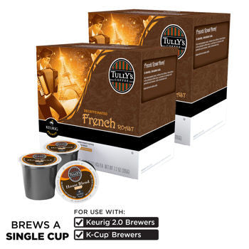 Tully's Coffee Decaffeinated French Roast, Extra Bold, 180 Count K-Cup for Keurig