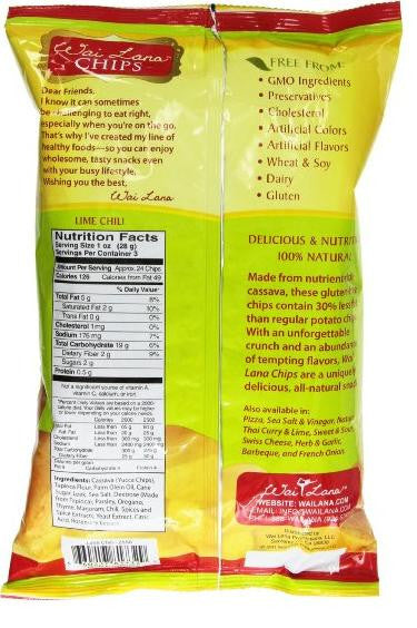 Wai Lana Cassava Natural Chips 1 oz